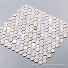 China Wholesale White Pearl Hexagon Mosaic for Wall Deco